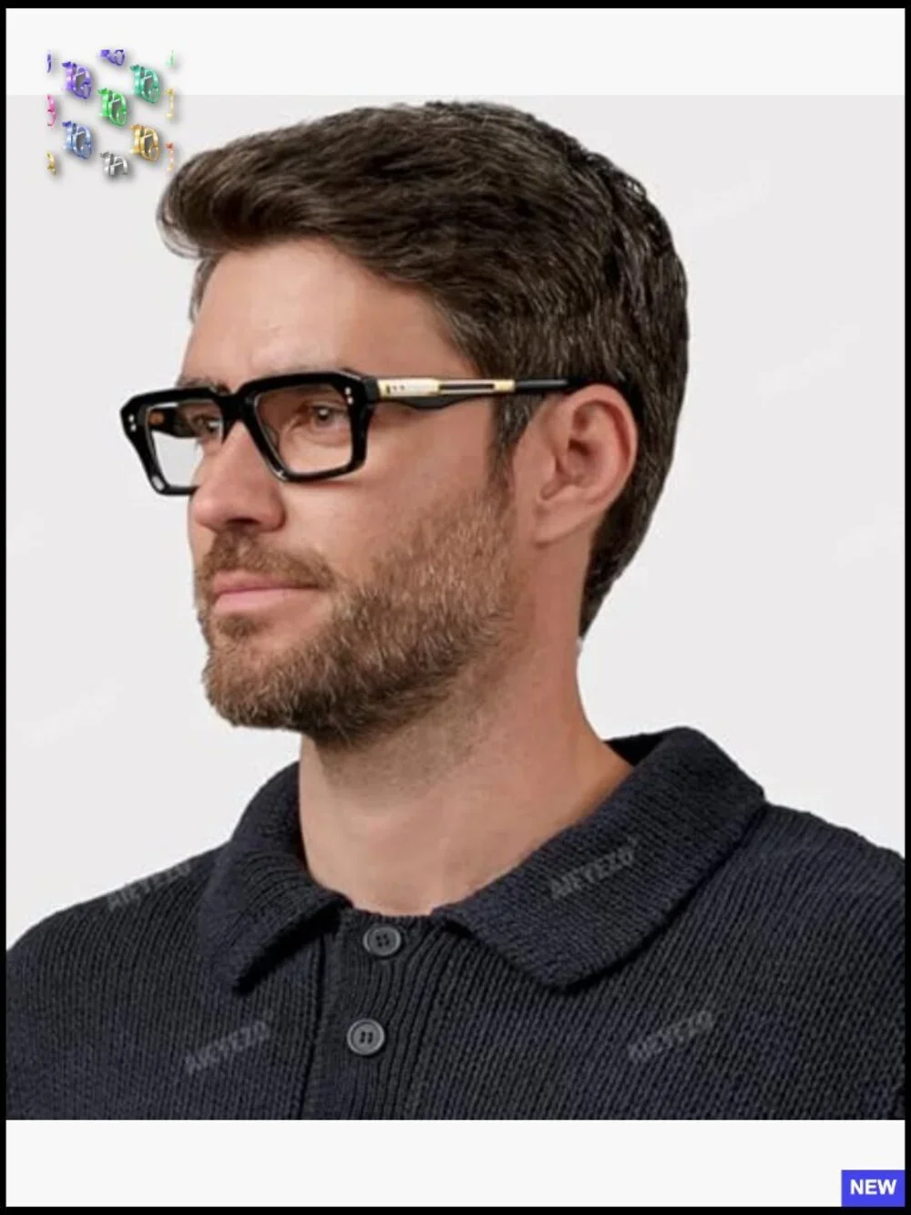 Retro Thick Frame Blue Light Blocking Glasses Square Design